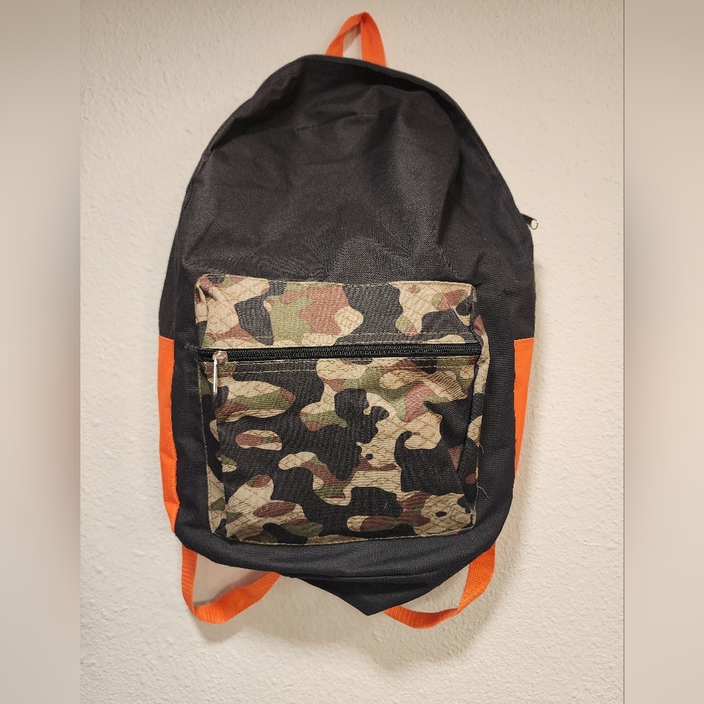 Camouflage and Black Men's Backpack